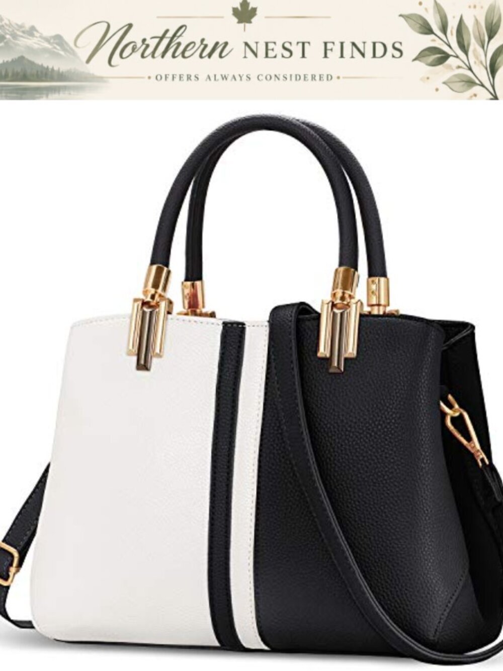 Synthetic Leather Satchel Top Handle Handbag Adjustable Strap Tote Purse